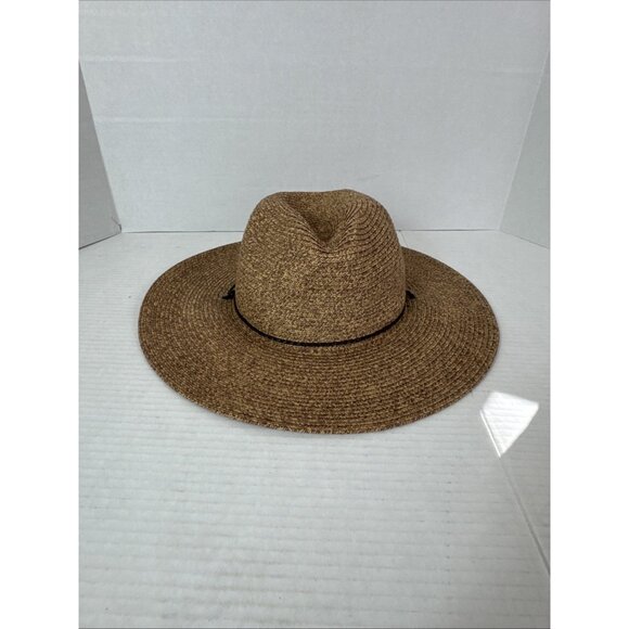 Coolibar Women's S/M Floppy Woven Sun Hat Tan EUC - Picture 7 of 13